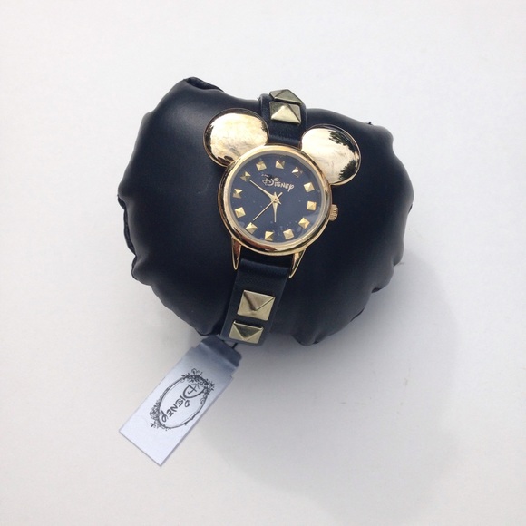 Disney Accessories - Mickey Mouse Disney Gold Studded Watch